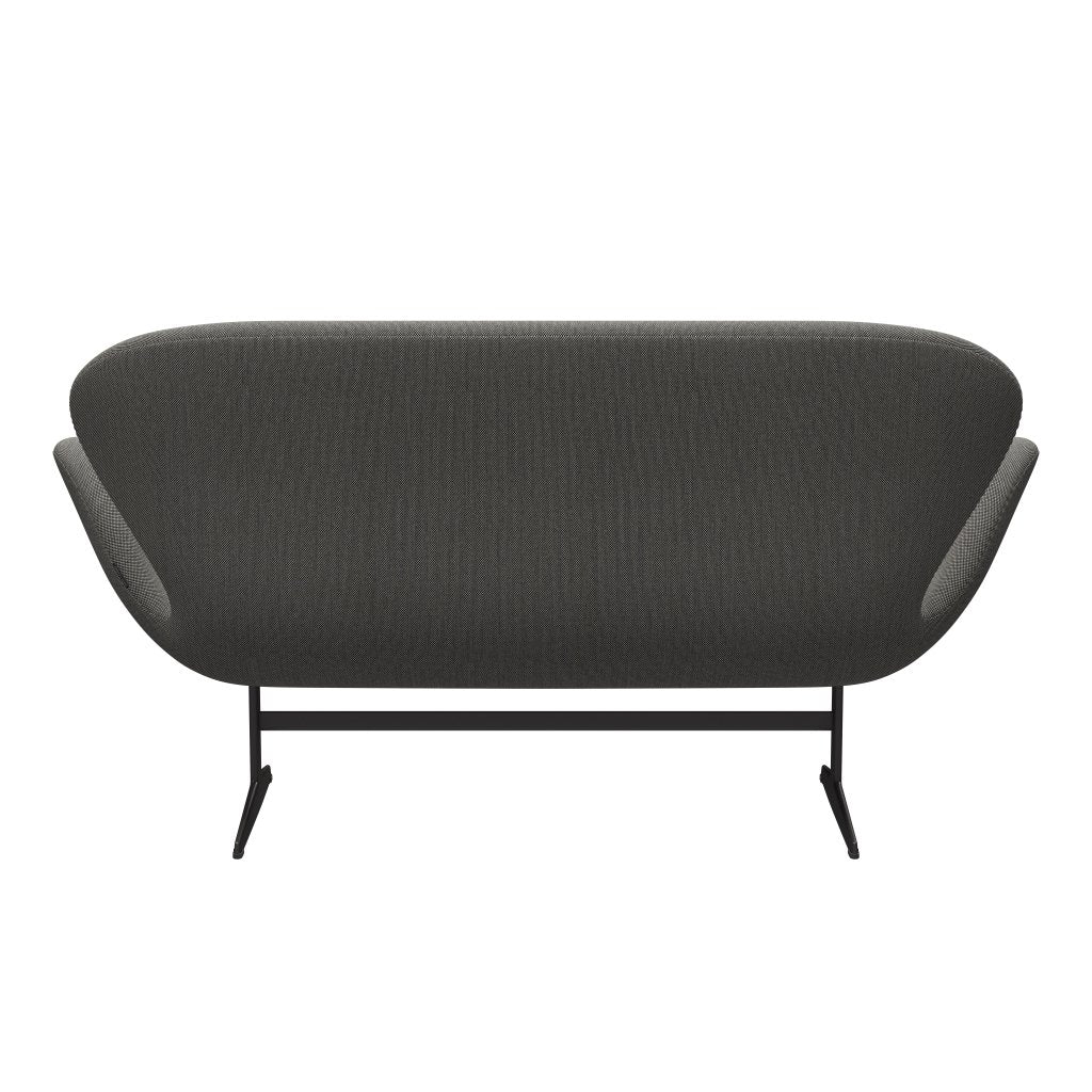 Fritz Hansen Swan Sofa 2-Sitzer, Warm Graphite/Steelcut Trio Weiß/Schwarz