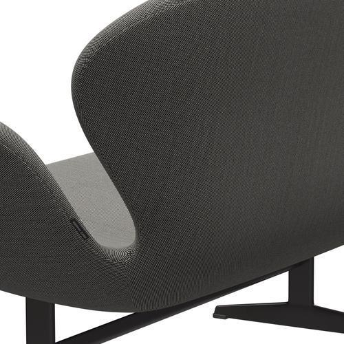 Fritz Hansen Swan Sofa 2-Sitzer, Warm Graphite/Steelcut Trio Weiß/Schwarz