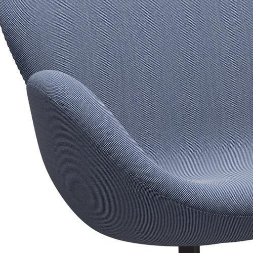 Fritz Hansen Swan Sofa 2-Sitzer, Warm Graphite/Steelcut Trio Weiß/Blau