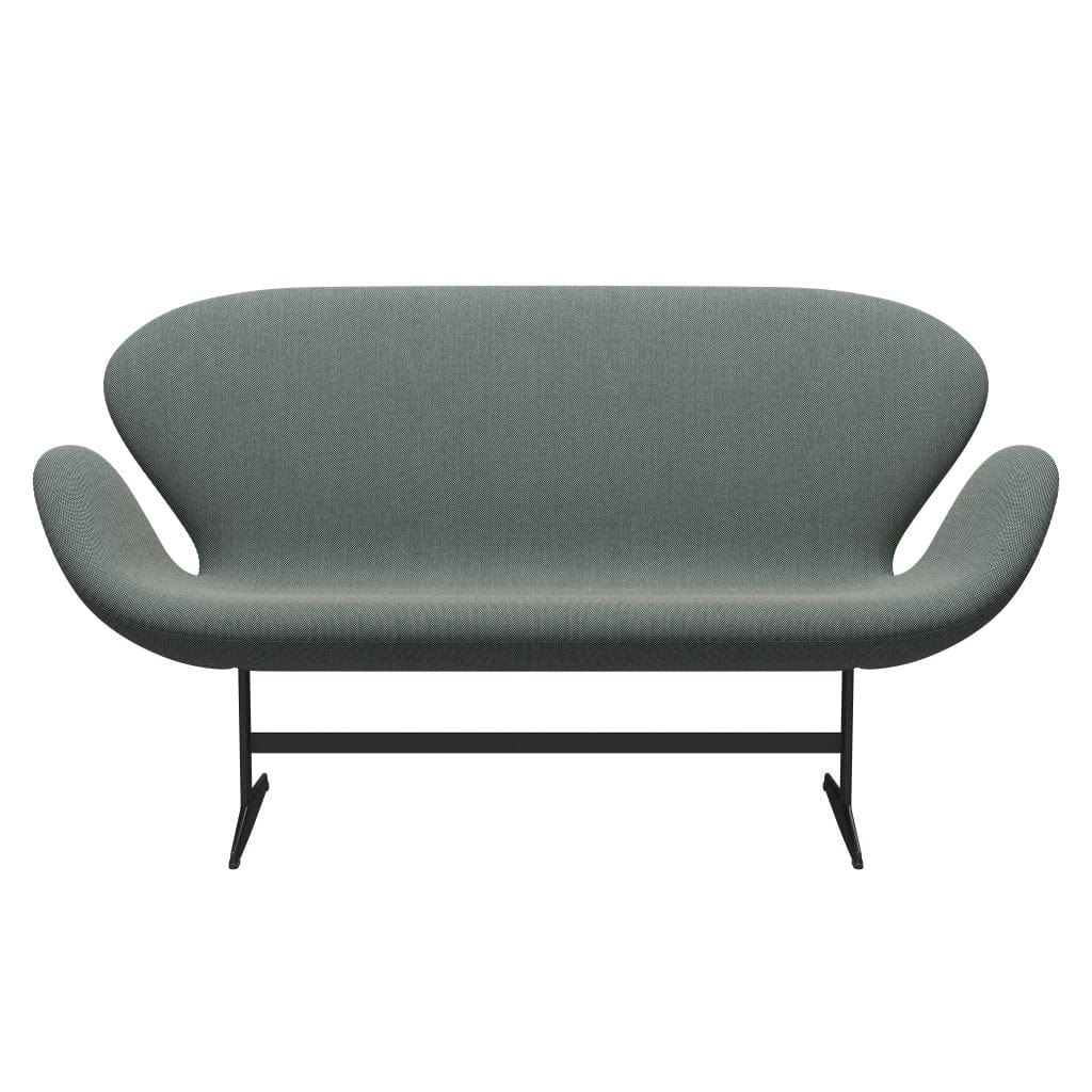 Fritz Hansen Swan Sofa 2-Sitzer, Warm Graphite/Steelcut Trio Weiß/Dunkelgrün