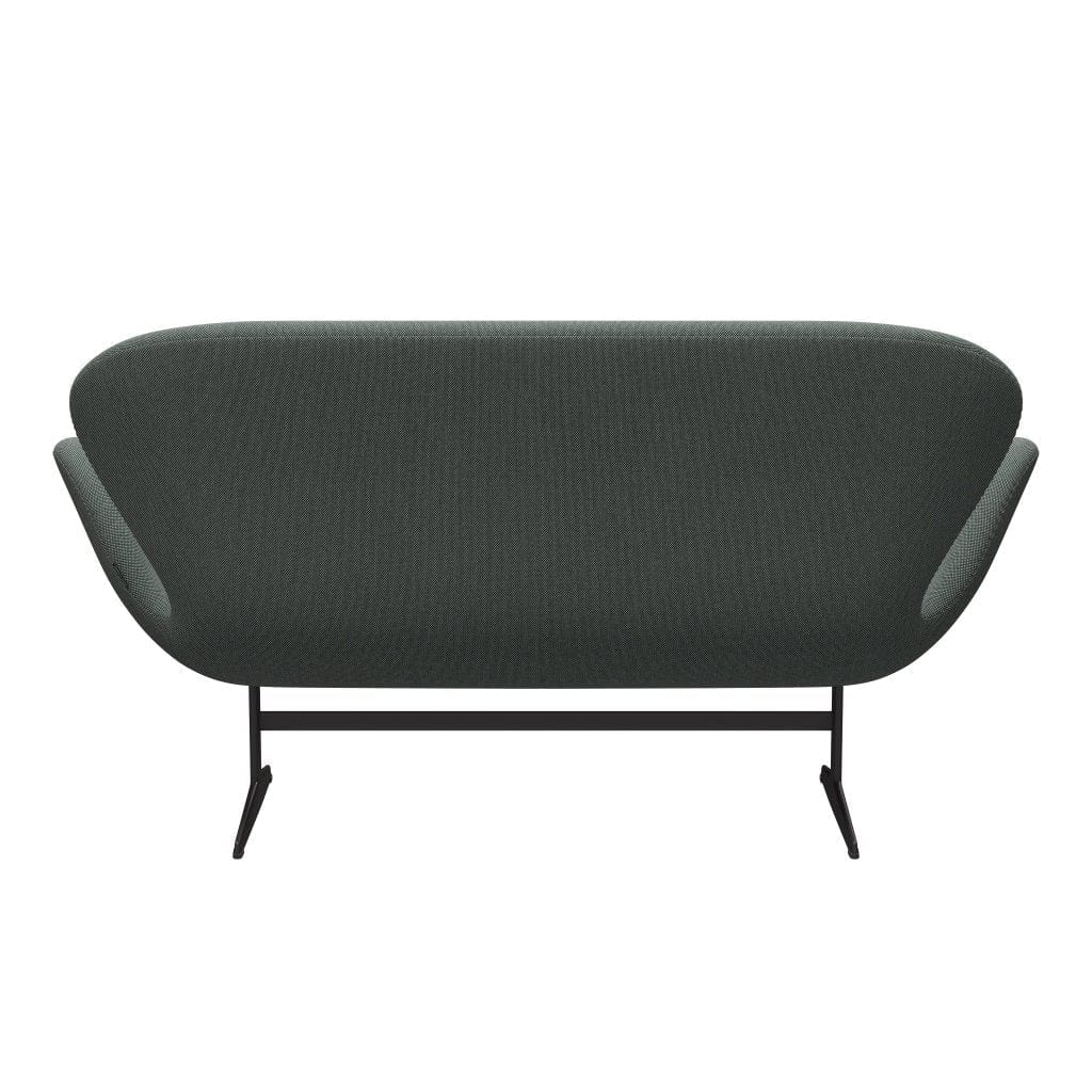 Fritz Hansen Swan Sofa 2-Sitzer, Warm Graphite/Steelcut Trio Weiß/Dunkelgrün