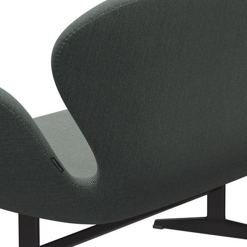 Fritz Hansen Swan Sofa 2-Sitzer, Warm Graphite/Steelcut Trio Weiß/Dunkelgrün