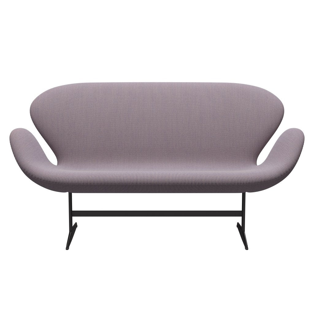 Fritz Hansen Swan Sofa 2-Sitzer, Warm Graphite/Steelcut Trio Weiß/Violett