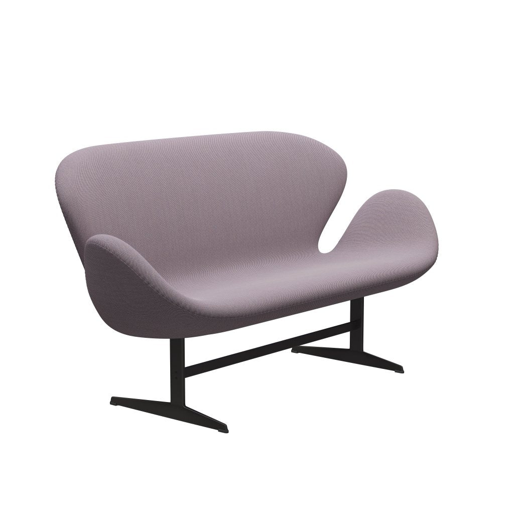 Fritz Hansen Swan Sofa 2-Sitzer, Warm Graphite/Steelcut Trio Weiß/Violett