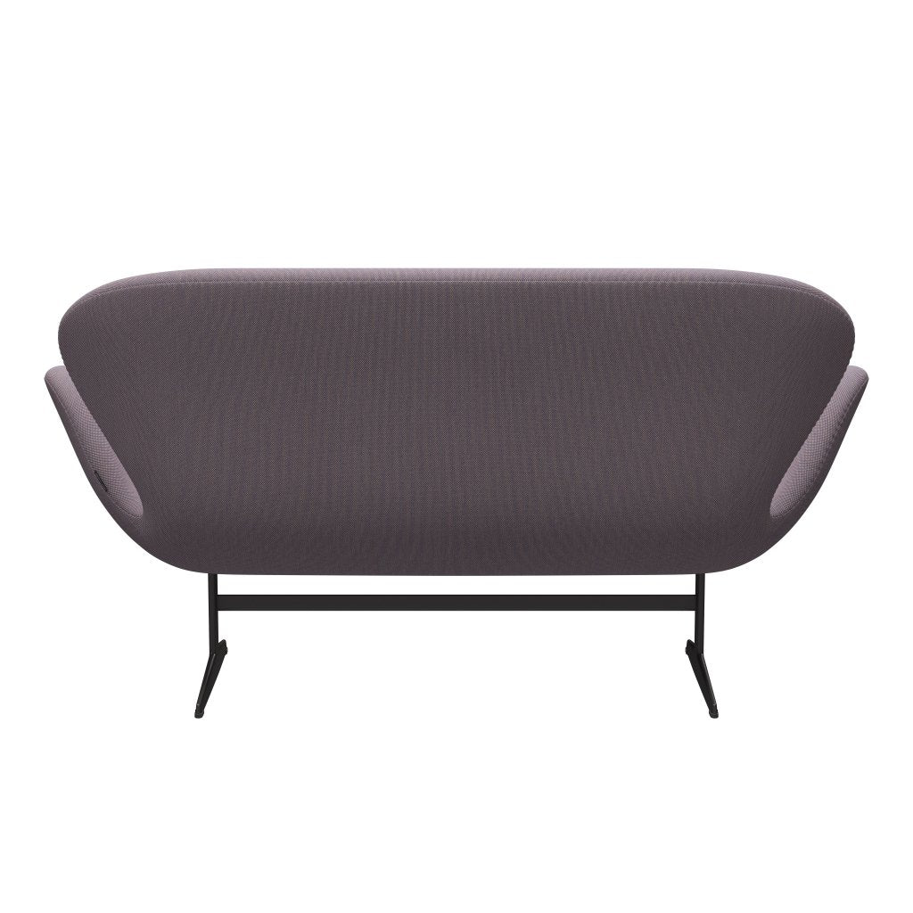 Fritz Hansen Swan Sofa 2-Sitzer, Warm Graphite/Steelcut Trio Weiß/Violett