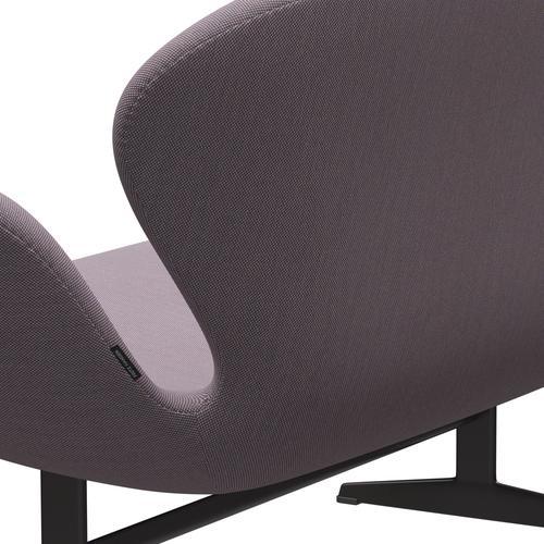 Fritz Hansen Swan Sofa 2-Sitzer, Warm Graphite/Steelcut Trio Weiß/Violett