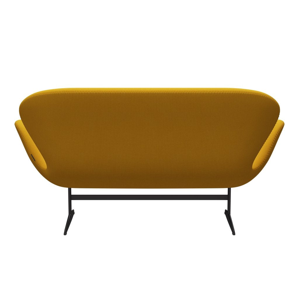 Fritz Hansen Swan Sofa 2-Sitzer, Warm Graphite/Steelcut Trio Yellow