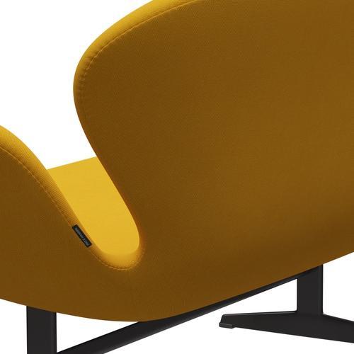 Fritz Hansen Swan Sofa 2-Sitzer, Warm Graphite/Steelcut Trio Yellow