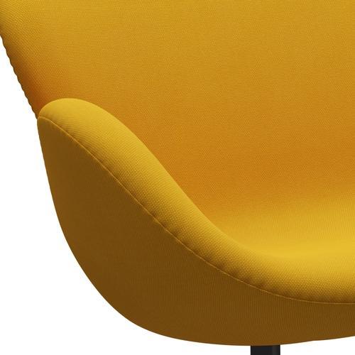 Fritz Hansen Swan Sofa 2-Sitzer, Warm Graphite/Steelcut Trio Yellow