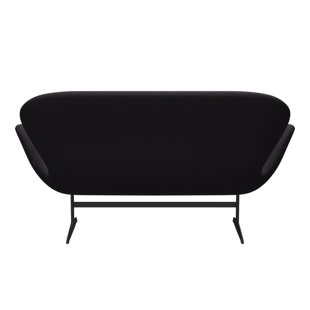 Fritz Hansen Swan Sofa 2-Sitzer, Warm Graphit/Stahlschnitt Violett Dunkel