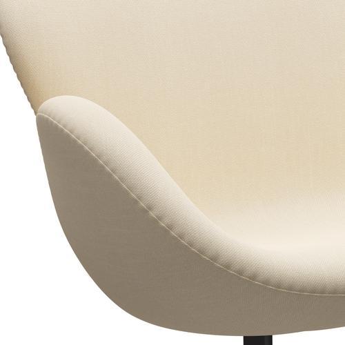 Fritz Hansen Swan Sofa 2-Sitzer, Warm Graphit/Stahlschnitt Weiß