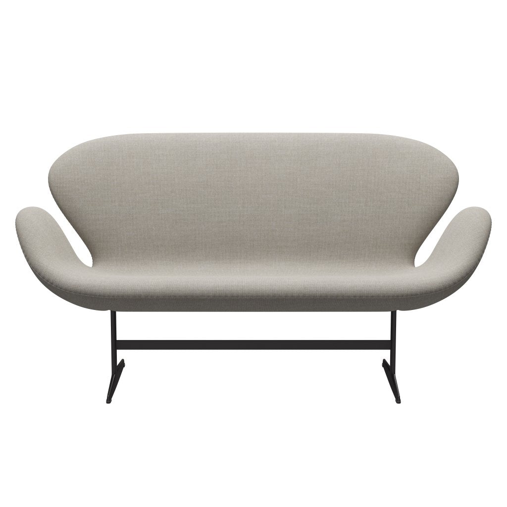 Fritz Hansen Swan Sofa 2-Sitzer, Warmes Graphit/Sunniva Beige