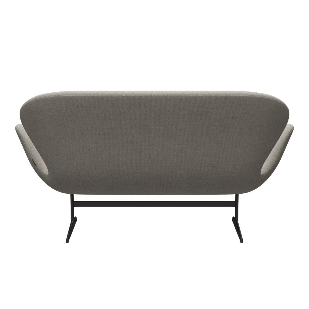 Fritz Hansen Swan Sofa 2-Sitzer, Warmes Graphit/Sunniva Beige