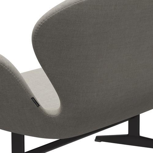 Fritz Hansen Swan Sofa 2-Sitzer, Warmes Graphit/Sunniva Beige