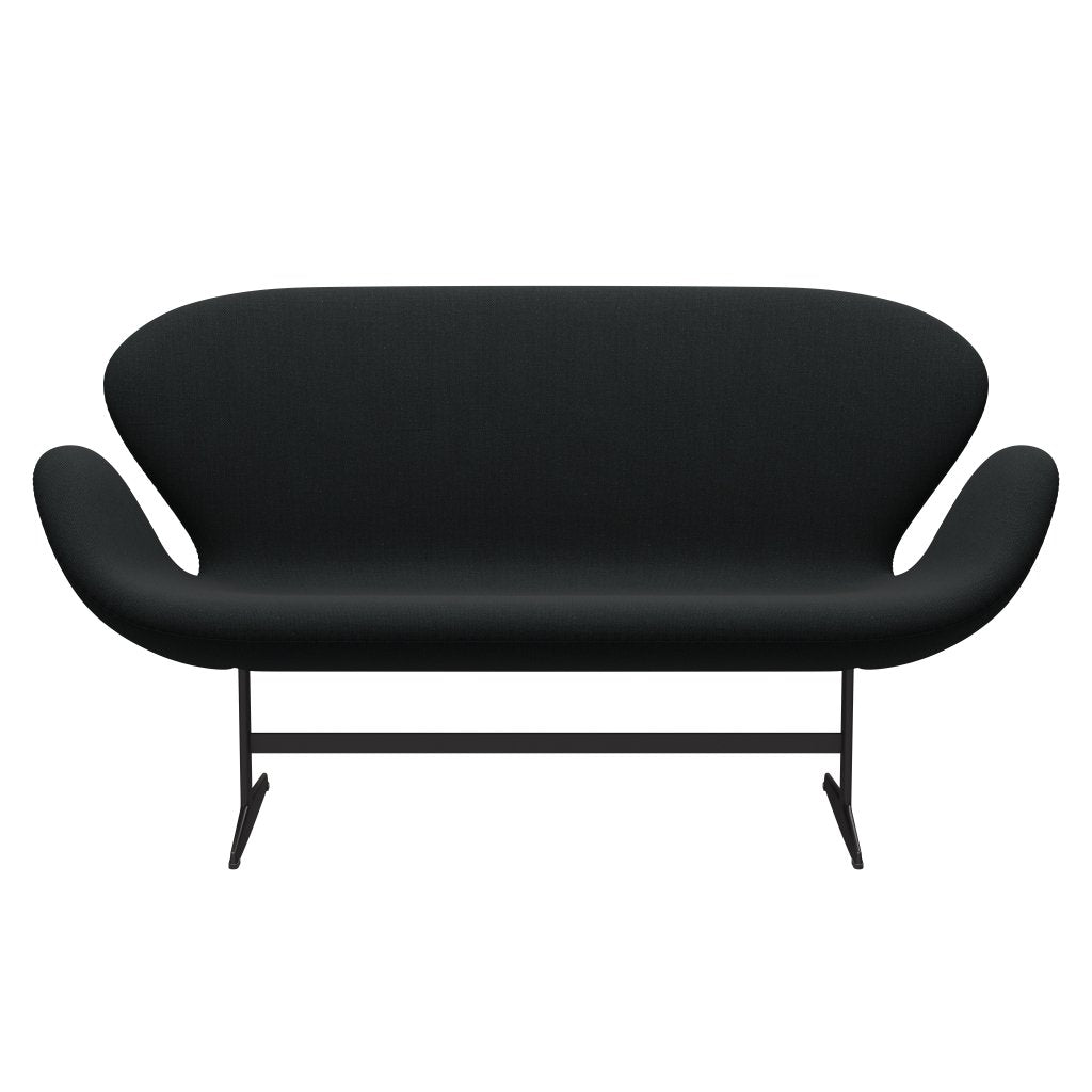 Fritz Hansen Swan Sofa 2-Sitzer, Warm Graphit/Sunniva Schwarz (193)