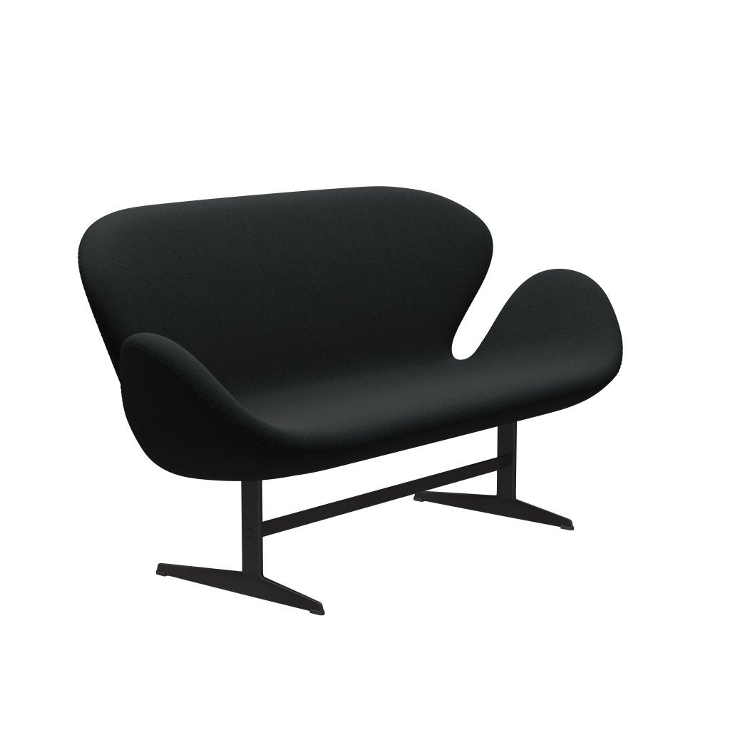 Fritz Hansen Swan Sofa 2-Sitzer, Warm Graphit/Sunniva Schwarz (193)