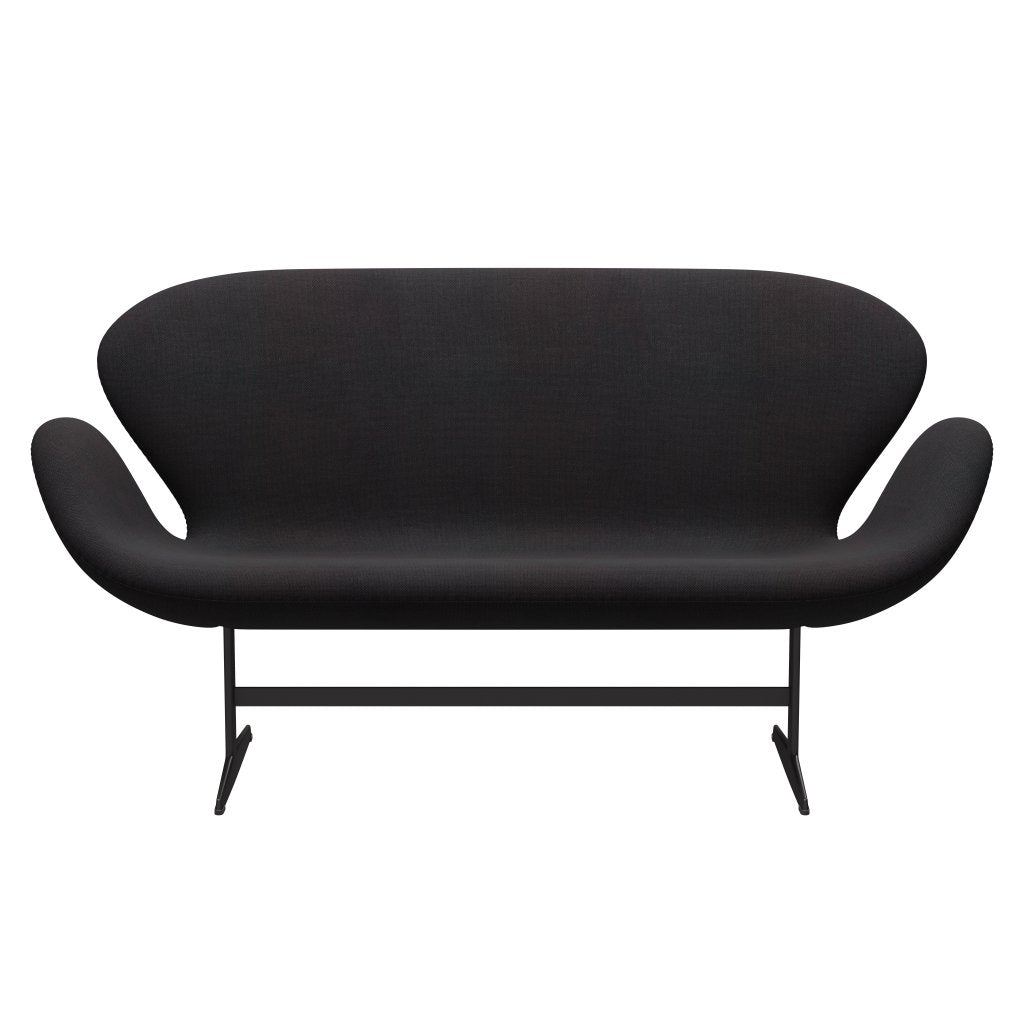 Fritz Hansen Swan Sofa 2-Sitzer, Warm Graphit/Sunniva Schwarz (683)