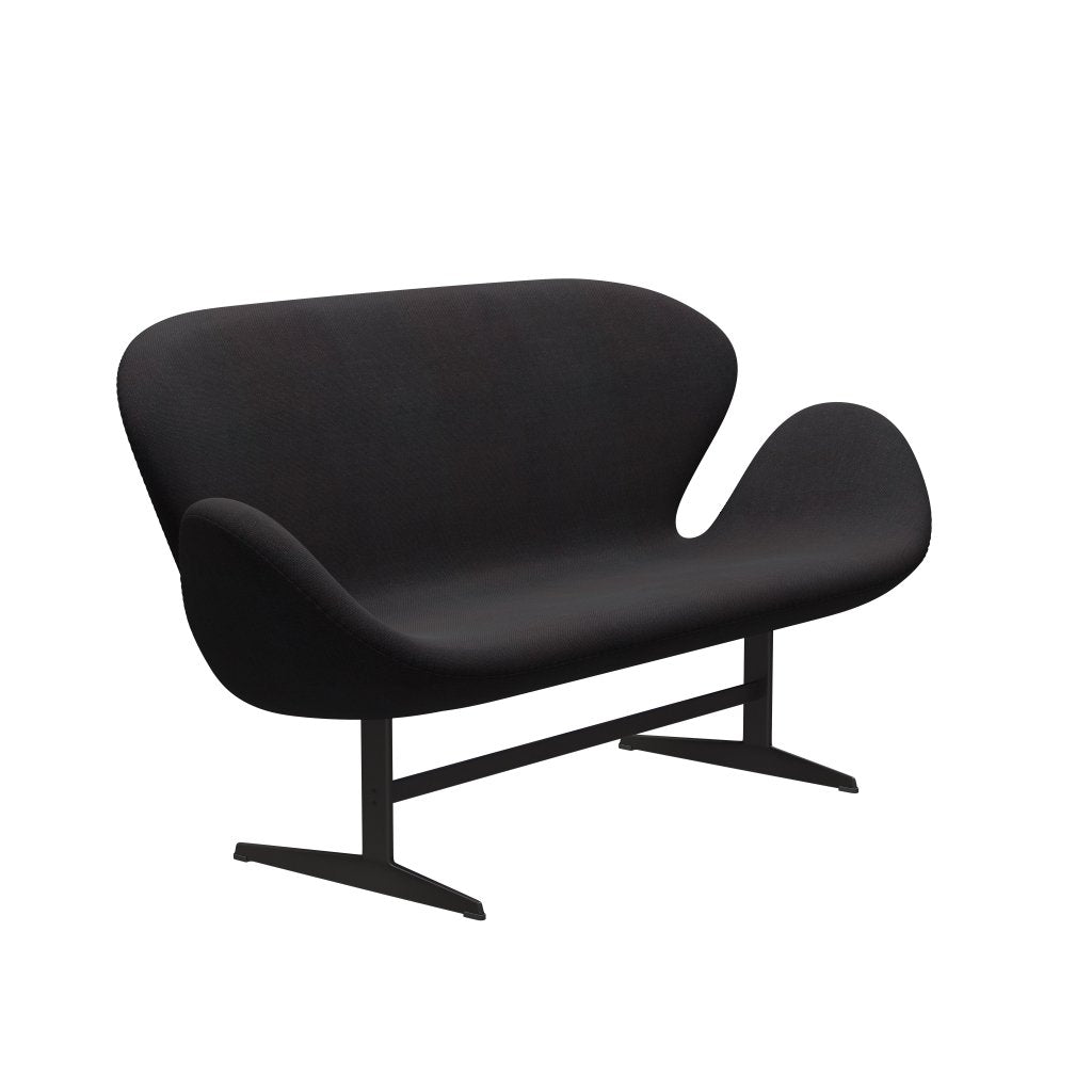 Fritz Hansen Swan Sofa 2-Sitzer, Warm Graphit/Sunniva Schwarz (683)