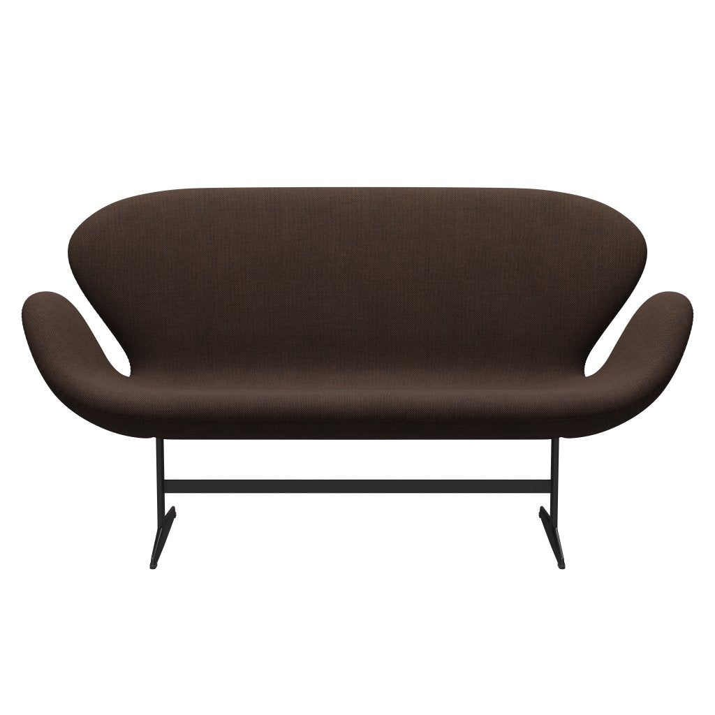 Fritz Hansen Swan Sofa 2-Sitzer, Warm Graphite/Sunniva Black/Chestnut