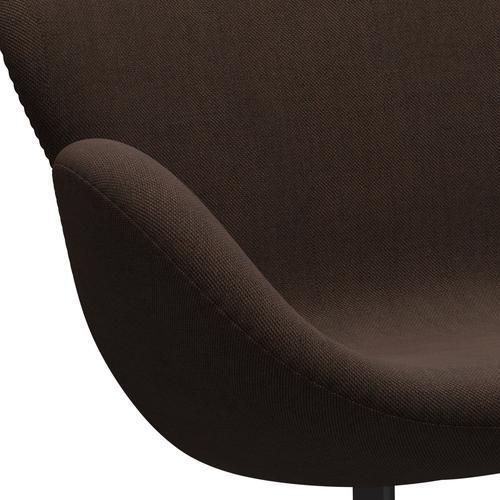 Fritz Hansen Swan Sofa 2-Sitzer, Warm Graphite/Sunniva Black/Chestnut