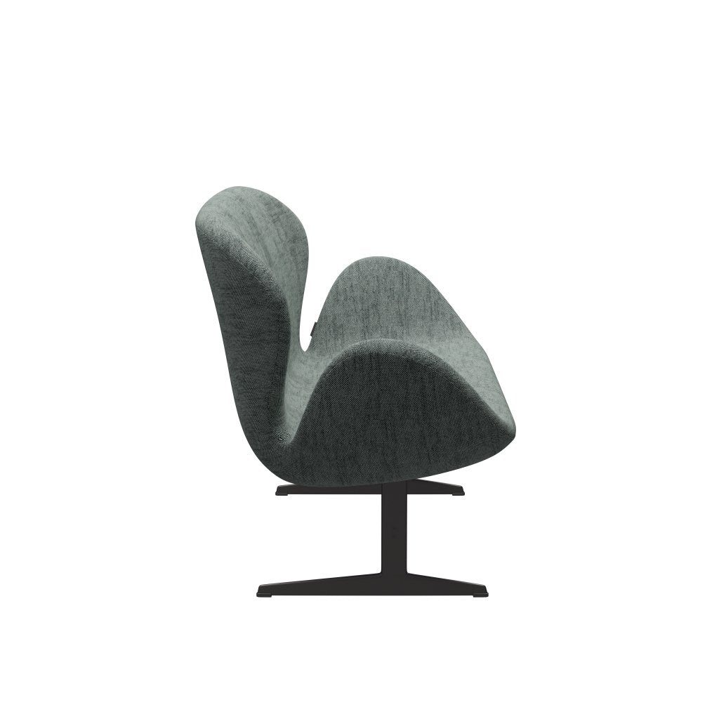 Fritz Hansen Swan Sofa 2-Sitzer, Warm Graphite/Sunniva Schwarz/Weiß