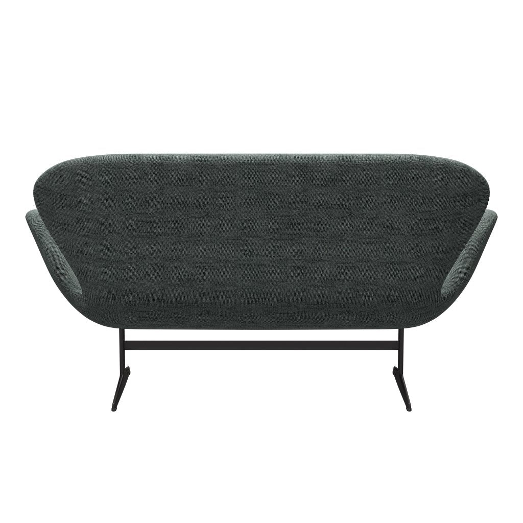 Fritz Hansen Swan Sofa 2-Sitzer, Warm Graphite/Sunniva Schwarz/Weiß