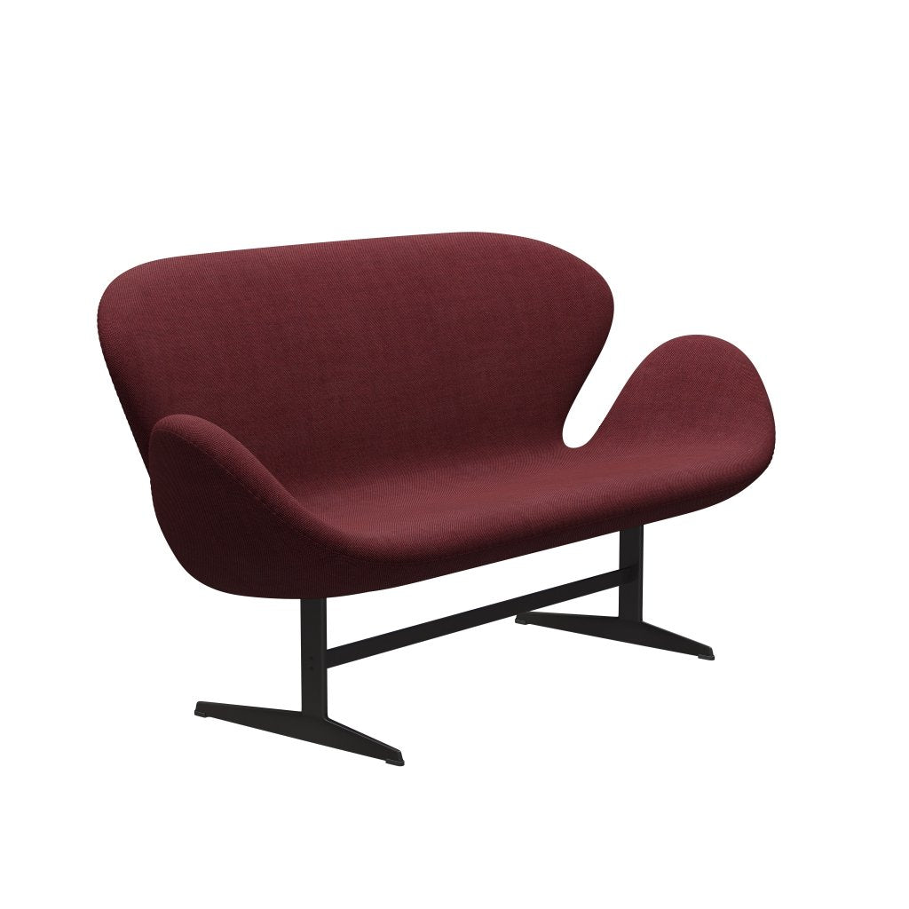 Fritz Hansen Swan Sofa 2-Sitzer, Warm Graphite/Sunniva Burgundy