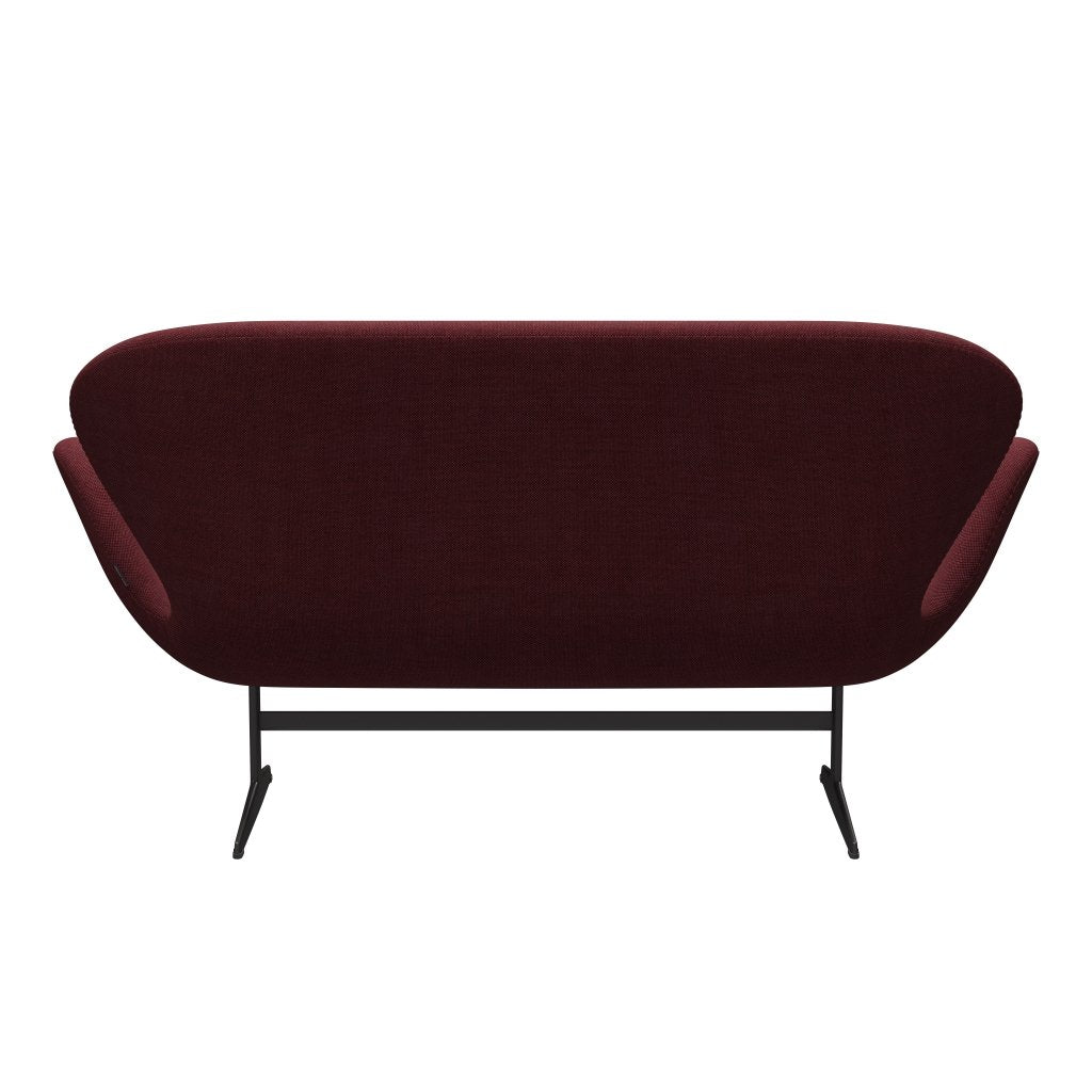 Fritz Hansen Swan Sofa 2-Sitzer, Warm Graphite/Sunniva Burgundy