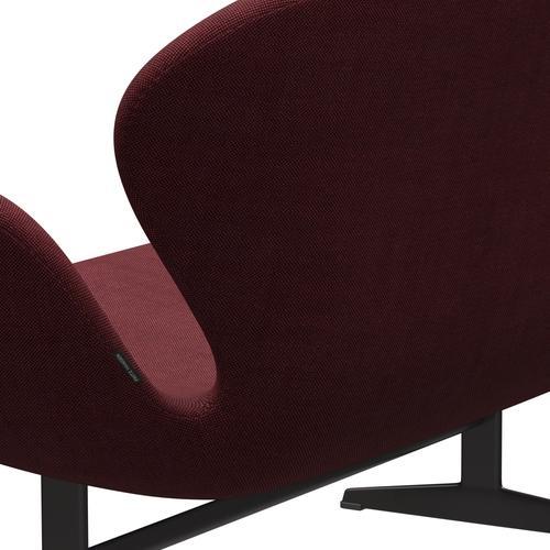 Fritz Hansen Swan Sofa 2-Sitzer, Warm Graphite/Sunniva Burgundy