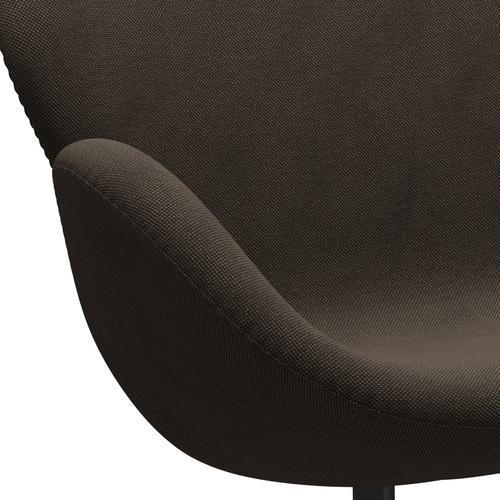 Fritz Hansen Swan Sofa 2-Sitzer, Warm Graphite/Sunniva Chocolate/Schwarz