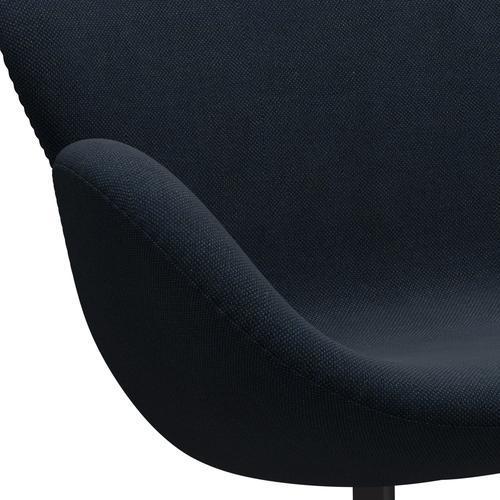 Fritz Hansen Swan Sofa 2-Sitzer, Warmes Graphit/Sunniva Dunkelblau