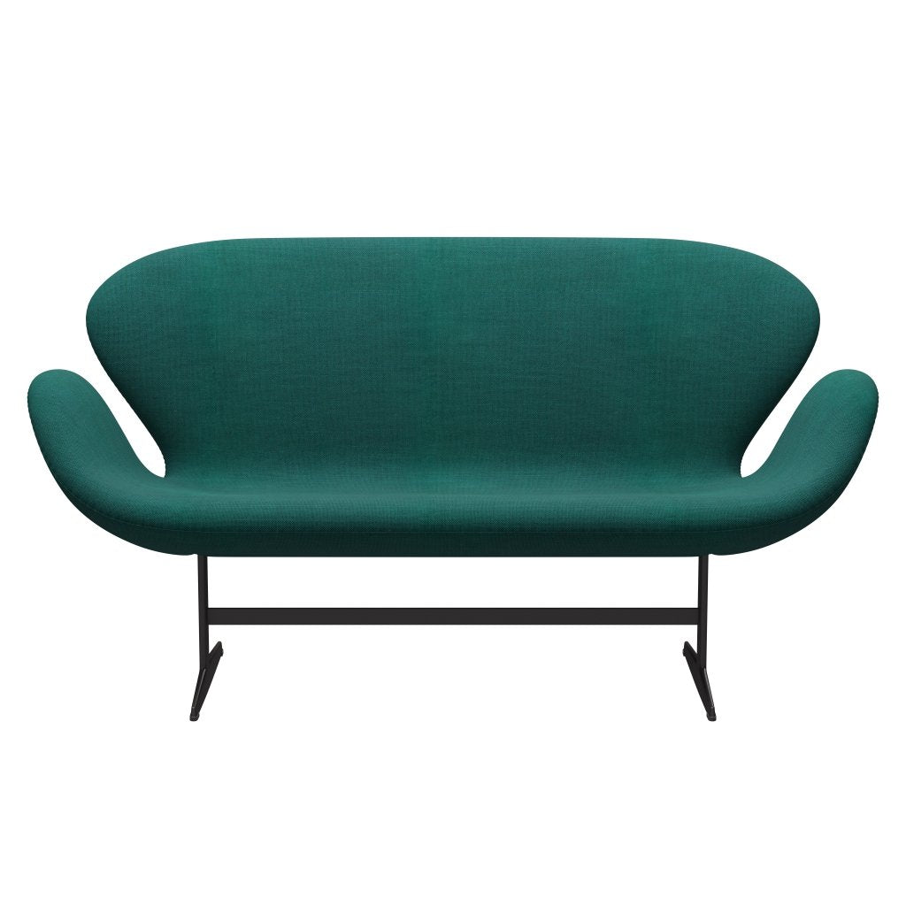 Fritz Hansen Swan Sofa 2-Sitzer, Warm Graphit/Sunniva Grün