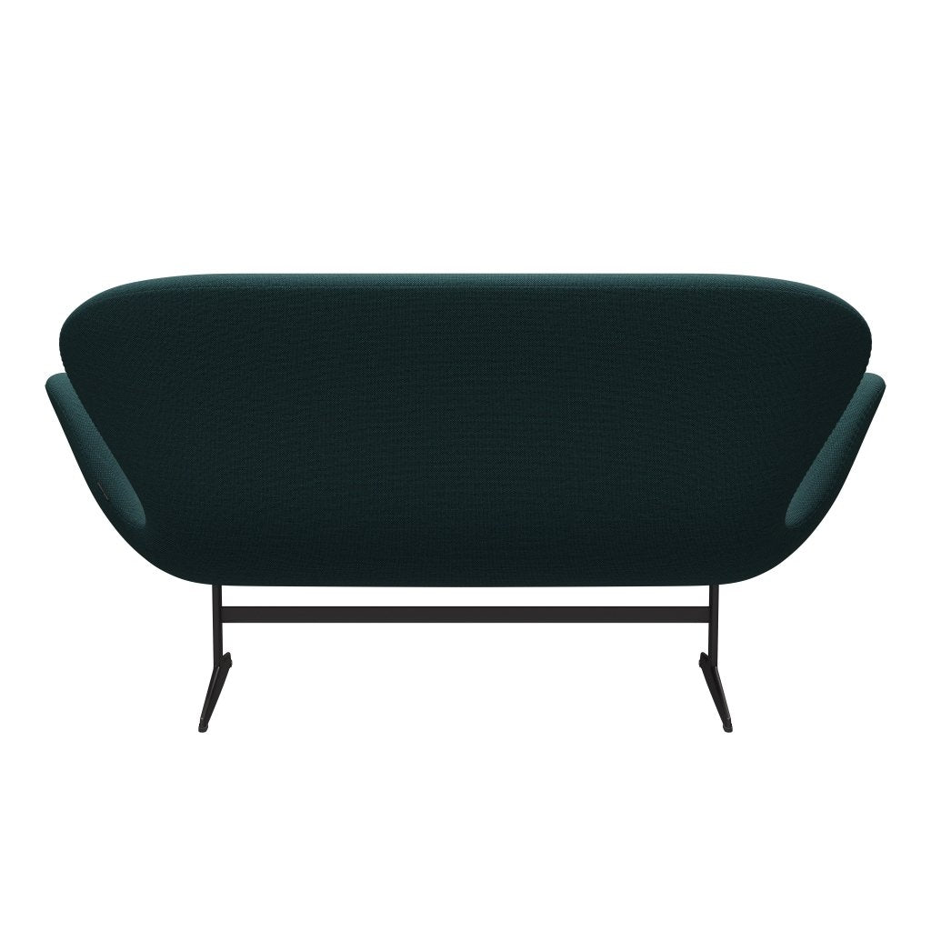 Fritz Hansen Swan Sofa 2-Sitzer, Warm Graphit/Sunniva Grün/Grau