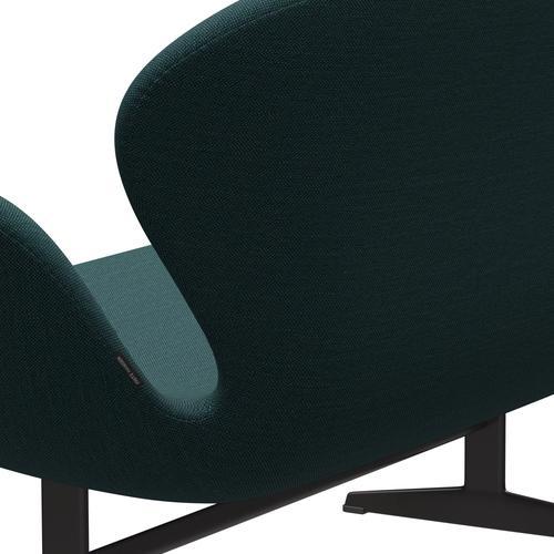 Fritz Hansen Swan Sofa 2-Sitzer, Warm Graphit/Sunniva Grün/Grau