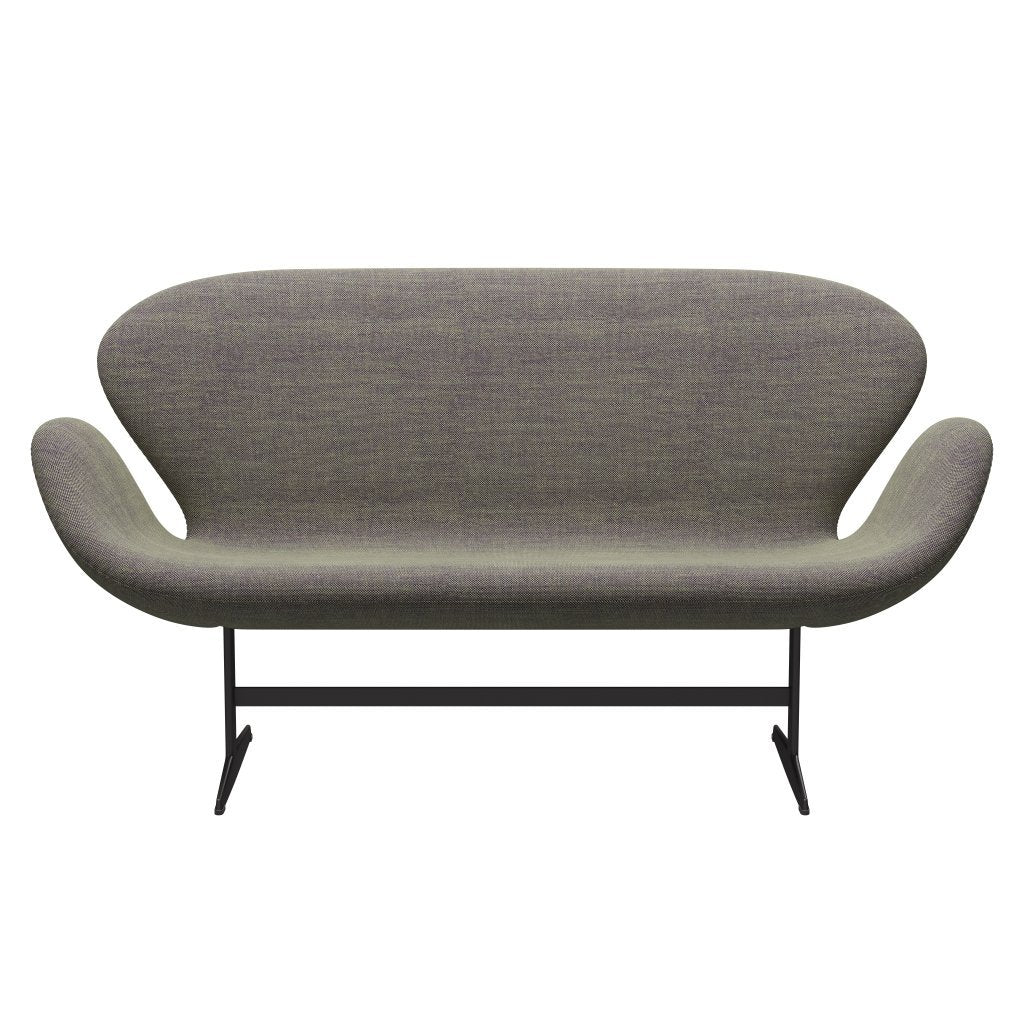 Fritz Hansen Swan Sofa 2-Sitzer, Warm Graphite/Sunniva Hellgrün/Violett