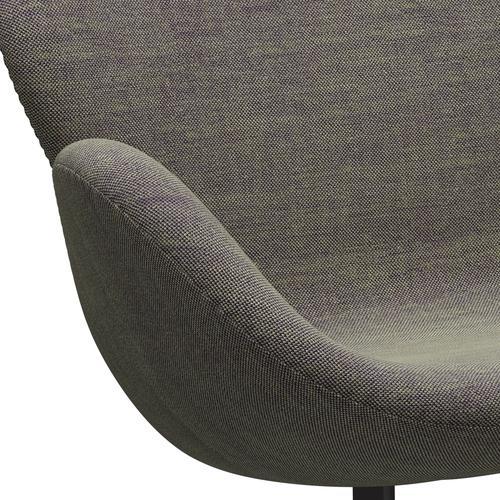 Fritz Hansen Swan Sofa 2-Sitzer, Warm Graphite/Sunniva Hellgrün/Violett