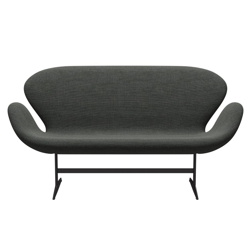 Fritz Hansen Swan Sofa 2-Sitzer, Warm Graphite/Sunniva Hellgrau/Dunkelgrau