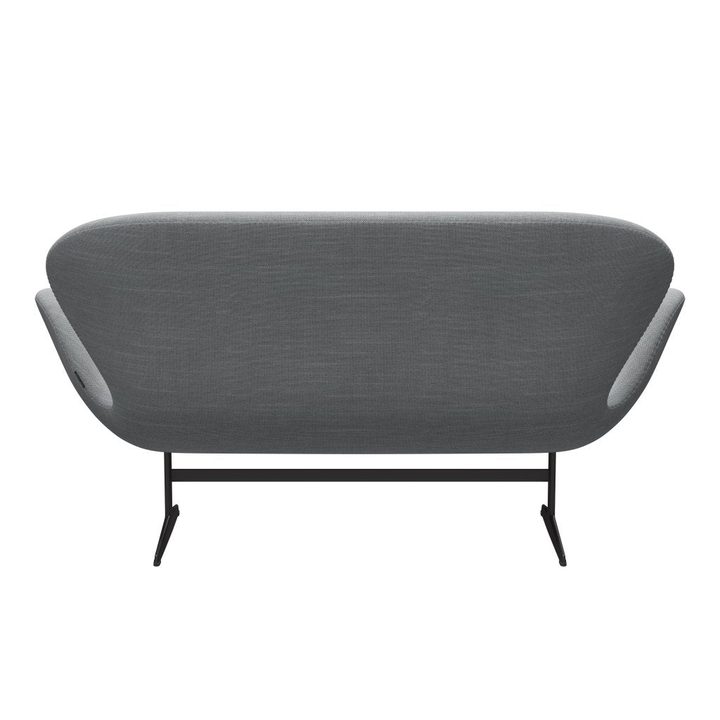 Fritz Hansen Swan Sofa 2-Sitzer, Warm Graphite/Sunniva Hellgrau/Hellblau