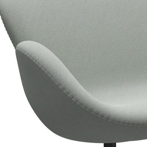 Fritz Hansen Swan Sofa 2-Sitzer, Warmes Graphit/Sunniva Mintgrün