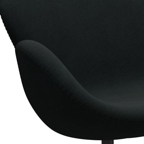 Fritz Hansen Swan -Sofa 2 -Sitzer, warmer Graphit/Tonus schwarz