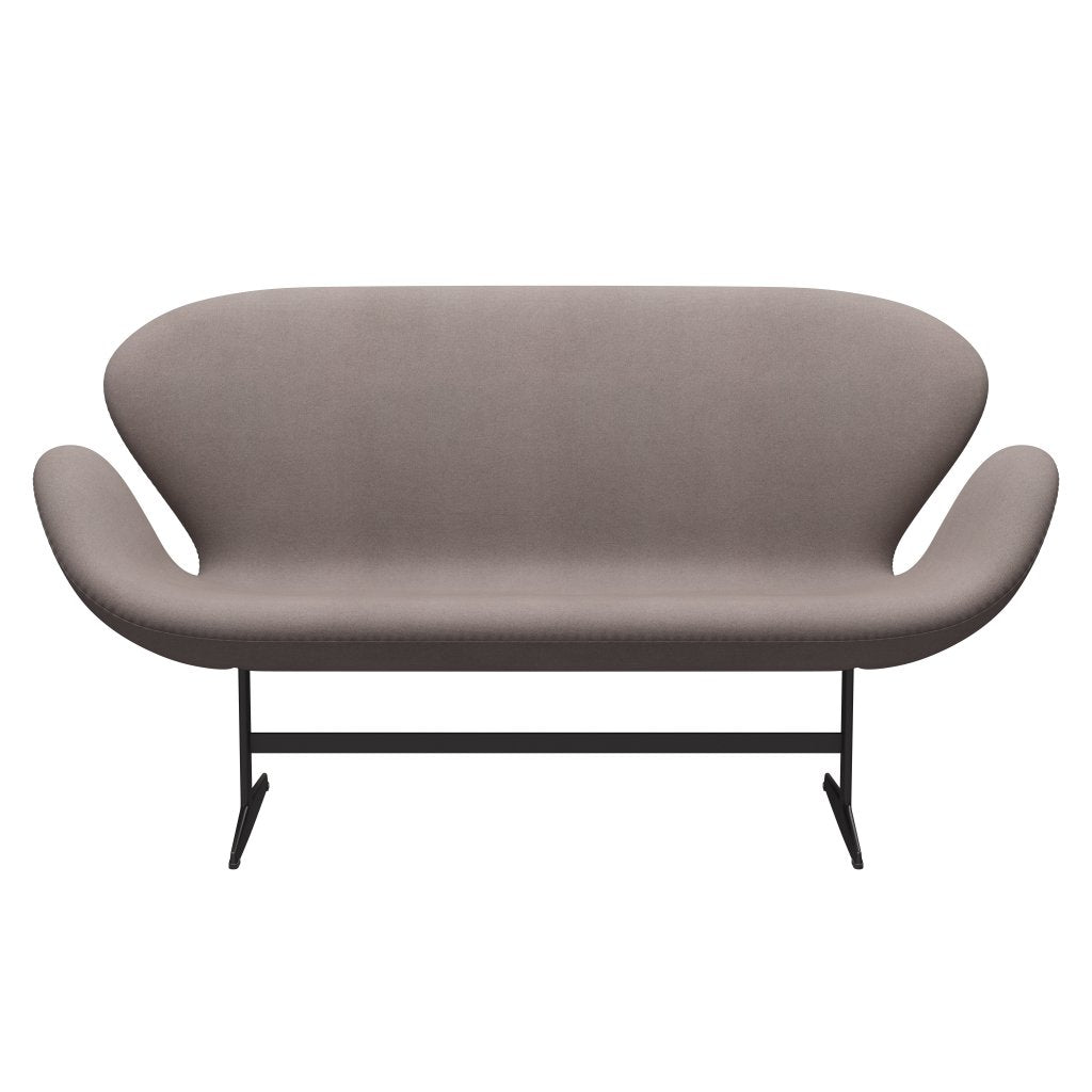 Fritz Hansen Schwanensofa 2 Sitzer, warmer Graphit/Tonus staubiger Sand