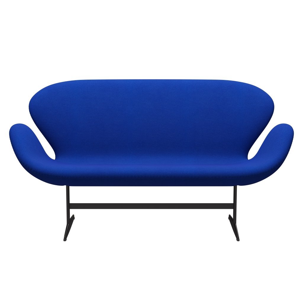 Fritz Hansen Swan Sofa 2-Sitzer, Warm Graphit/Tonus Hellblau