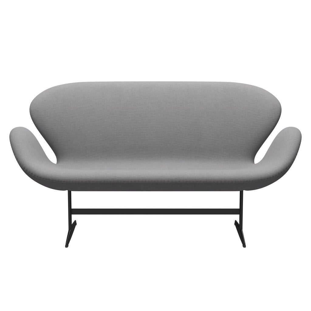 Fritz Hansen Swan -Sofa 2 -Sitzer, warmer Graphit/Tonus hellgrau