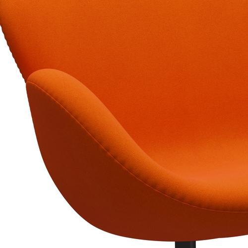 Fritz Hansen Swan -Sofa 2 -Sitzer, warmes Graphit/Tonus leichte Orange