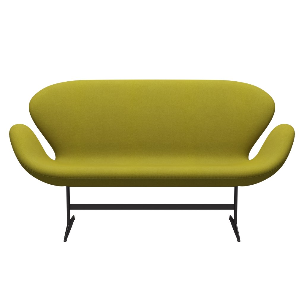 Fritz Hansen Swan Sofa 2-Sitzer, Warm Graphite/Tonus Lime Green