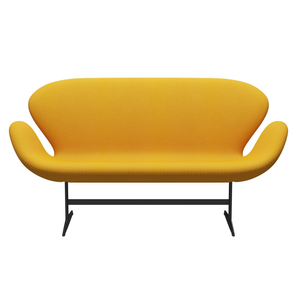 Fritz Hansen Swan Sofa 2-Sitzer, Warm Graphit/Tonus Senf