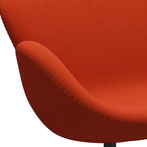 Fritz Hansen Swan Sofa 2-Sitzer, Warmes Graphit/Tonus Orange (554)