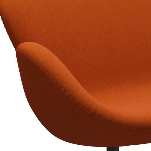 Fritz Hansen Swan Sofa 2-Sitzer, Warmes Graphit/Tonus Orange (605)