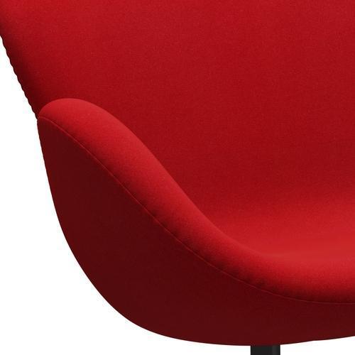 Fritz Hansen Swan Sofa 2-Sitzer, Warm Graphit/Tonus Rot