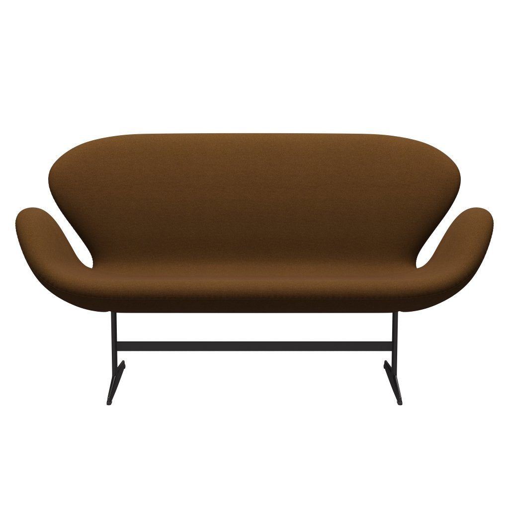 Fritz Hansen Swan -Sofa 2 -Sitzer, warmer Graphit/Tonus warmes Braun (364)